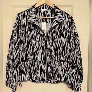NWT Calvin Klein B&W Full Zip Jacket Women’s Medium